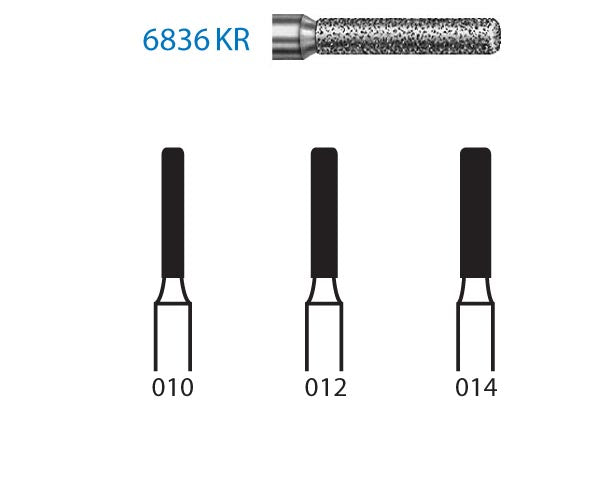 6836KR.314.010 KOMET DIAMOND CYLINDRICAL MILL ROUNDED EDGE TURBINE ø 010 COARSE GRAIN 5 pcs.