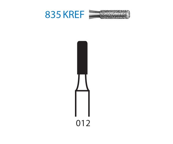 835KREF.314.012 KOMET DIAMOND CYLINDRICAL MILL ROUNDED EDGE TURBINE ø 012 EXTRA FINE GRAIN 5 pcs.