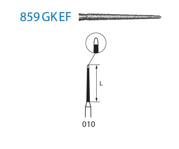 859GKEF.314.010 KOMET MADUIXA DIAMANT LLANÇA TURBINA ø 010 GRA EXTRA FINO 5 u.