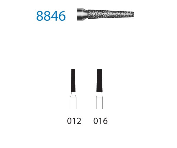8846.314.016 KOMET CONICAL TURBINE DIAMOND BUR ø 016 FINE GRAIN 5 pc.