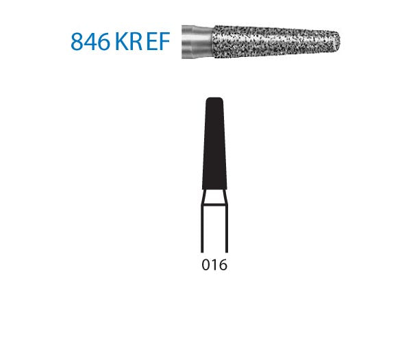 846KREF.314.016 KOMET MADUIXA DIAMANT CONICA VORA ARRODONIAT TURBINA ø 016 GRA EXTRA FINO 5 u.