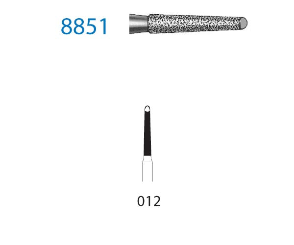 8851.314.012 KOMET MADUIXA DIAMANT CONICA TURBINA ø 012 GRA FINO 5 u.