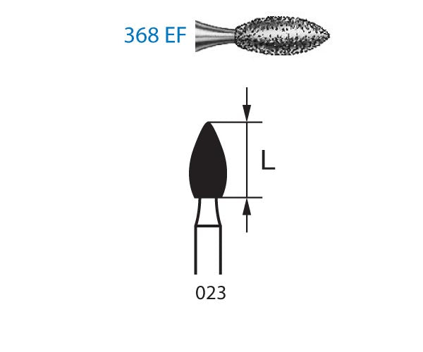 368EF.315.023 KOMET MADUIXA DIAMANT PILOTA RUGBY TURBINA LLARG ø 023 GRA EXTRA FI 5 u.