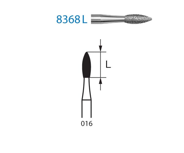 8368L.314.016 KOMET DIAMOND BILL RUGBY BALL TURBINE ø 016 FINE GRAIN 5 pc.