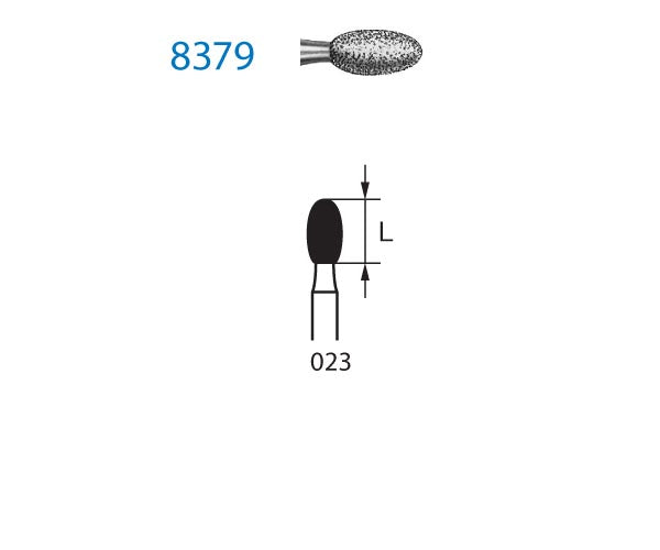 8379.315.023 KOMET DIAMOND EGG TURBINE LONG ø 023 FINE GRAIN 5 units