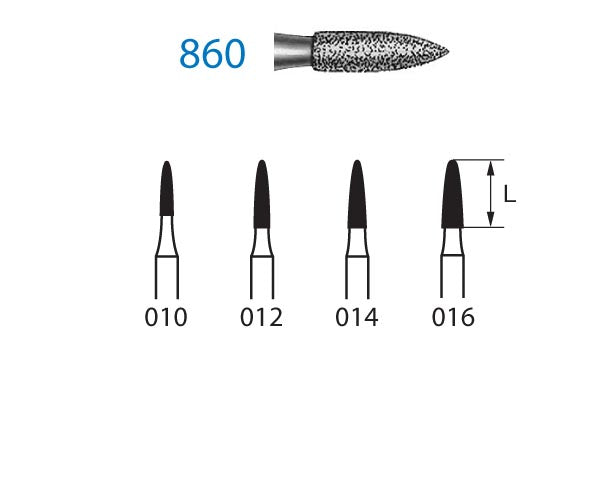 860.314.016 KOMET MADUIXA DIAMANT TRUCA TURBINA ø 016 GRA ESTANDAR 5 u.