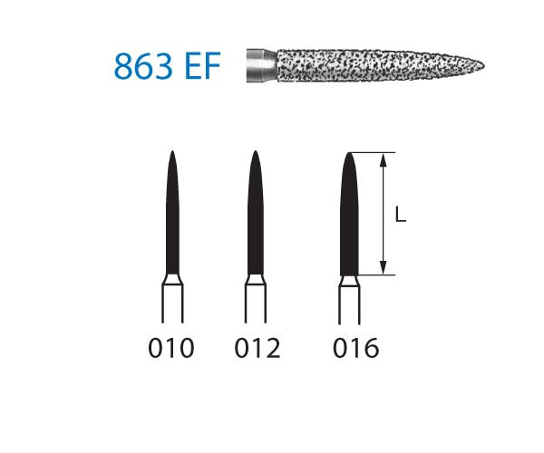 863EF.314.016 KOMET MADUIXA DIAMANT TRUCA TURBINA ø 016 GRA EXTRA FI 5 u.