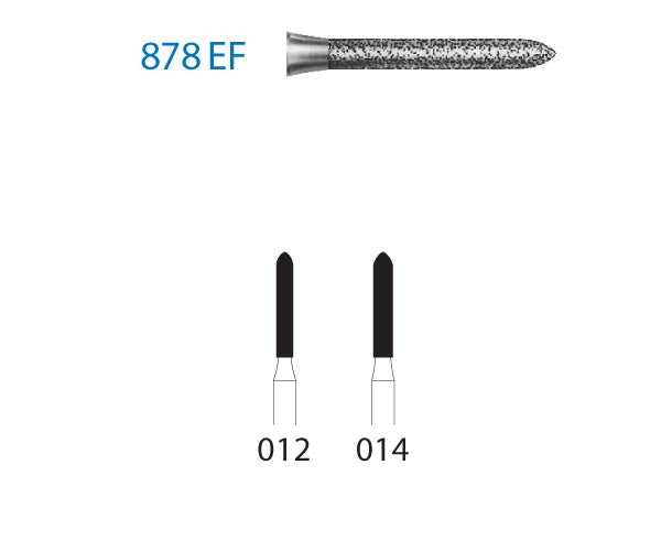 878EF.314.012 KOMET MADUIXA DIAMANT TORPEDO TURBINA ø 012 GRA EXTRA FI 5 u.