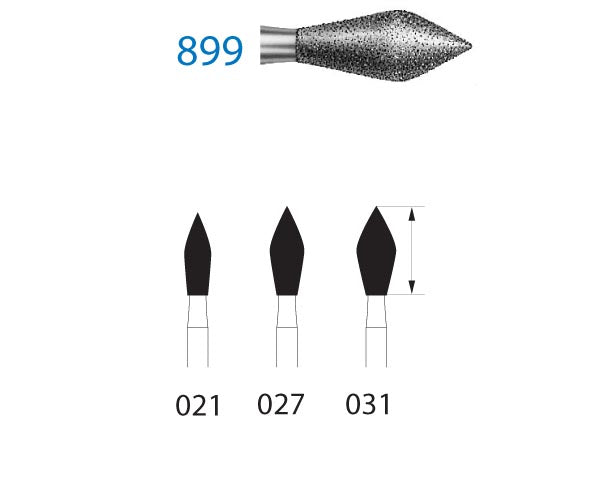 899.314.031 KOMET MADUIXA DIAMANT FORMES ESPECIALS TURBINA ø 031 GRA ESTANDAR 5 u.