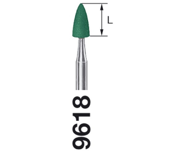 9618.314.030 KOMET green polisher for amalgam 10 units