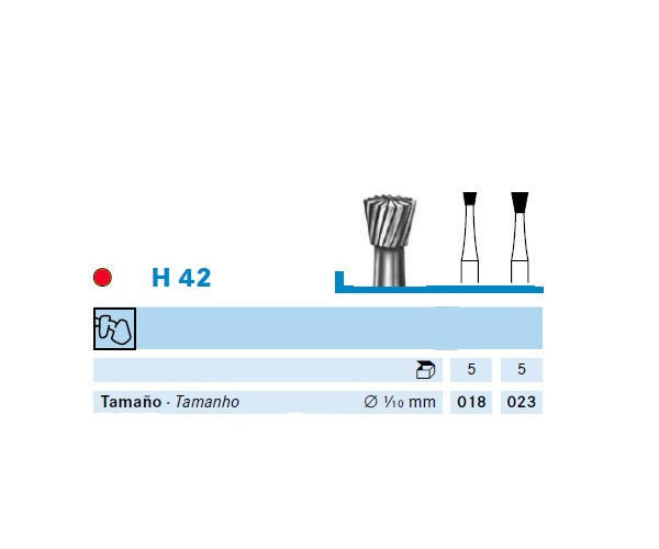 H42.104.023 KOMET MADUIXA C. TUNGSTÈ CON INVERTIT PEÇA DE MÀ ø 023 - 5uds