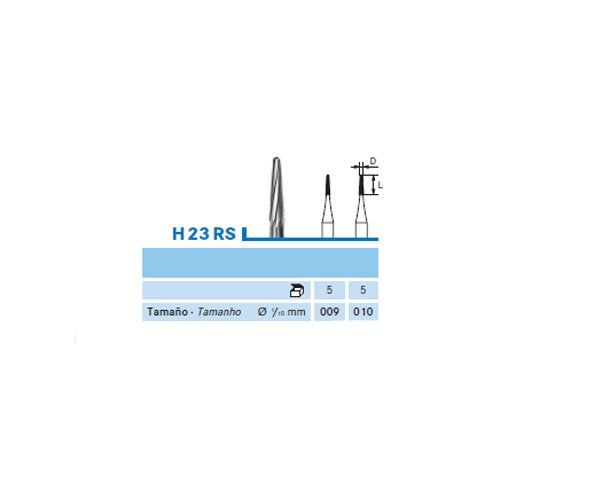 H23RS.314.010 KOMET MADUIXA C. TUNGSTÉ CONICA ARRODONIDA TURBINA ø 010 - 5uds