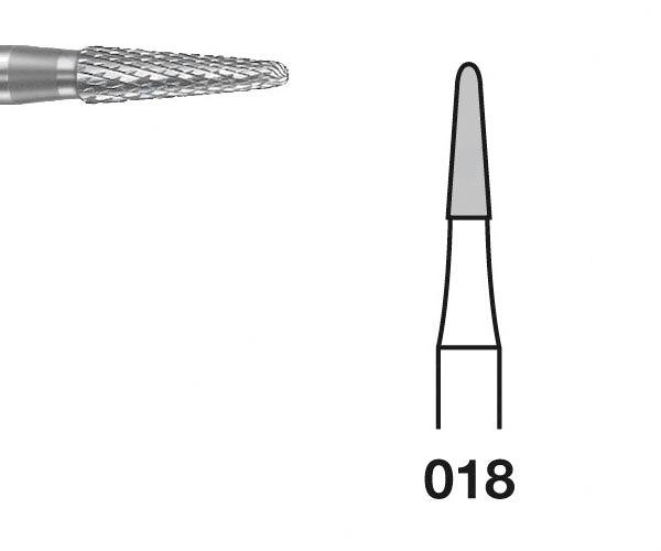 H138EF.104.018 KOMET MADUIXA C. TUNGSTENO CONICA ARRODONIDA PEÇA DE MÀ ø 018 - 1uds