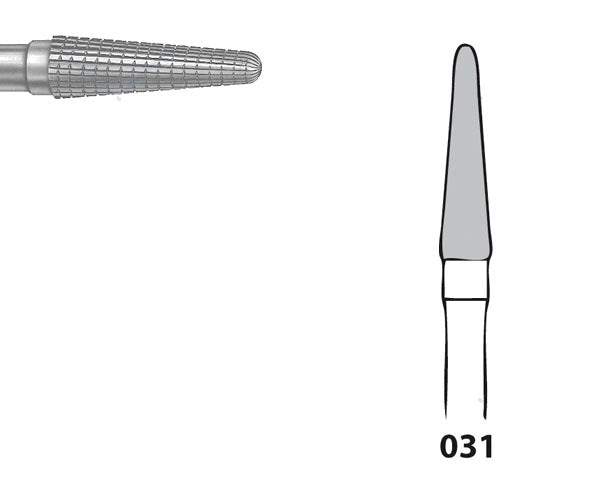 H79FSQ.104.031 KOMET TUNGSTEN CONICAL ROUNDED BURN FOR HANDPIECE ø 031 - 1 unit