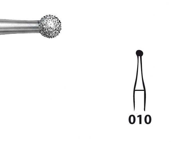 801.104.010 KOMET FRESA DIAMANTE REDONDA PIEZA DE MANO ø 010 - 5uds