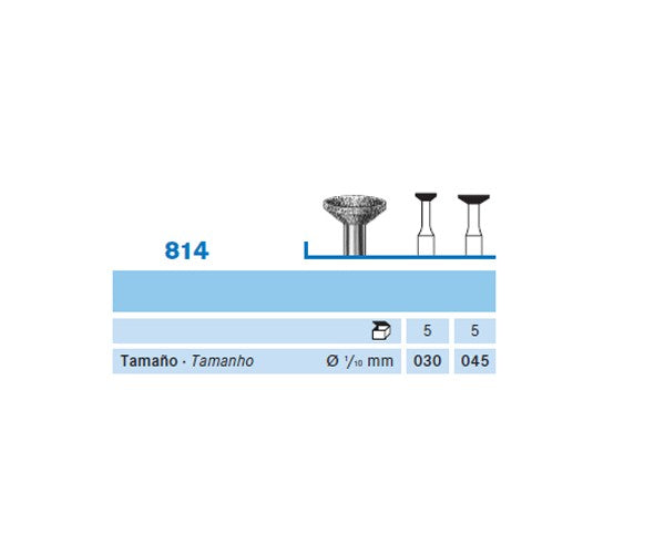 814.104.045 KOMET FRESA DIAMANTE CONO INVERTIDO PIEZA DE MANO ø 045 - 1uds