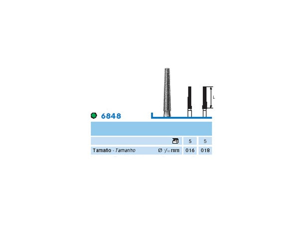 6848.104.018 KOMET CONICAL DIAMOND BURNER HANDPIECE ø 018 - 5pcs