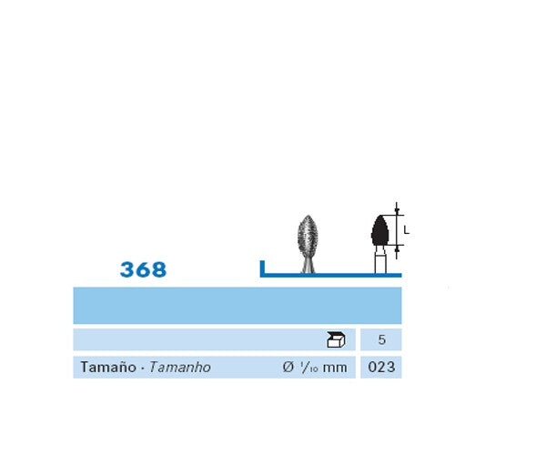 368.104.023 KOMET MADUIXA DIAMANT BELLOTA PEÇA DE MÀ ø 023 - 5uds
