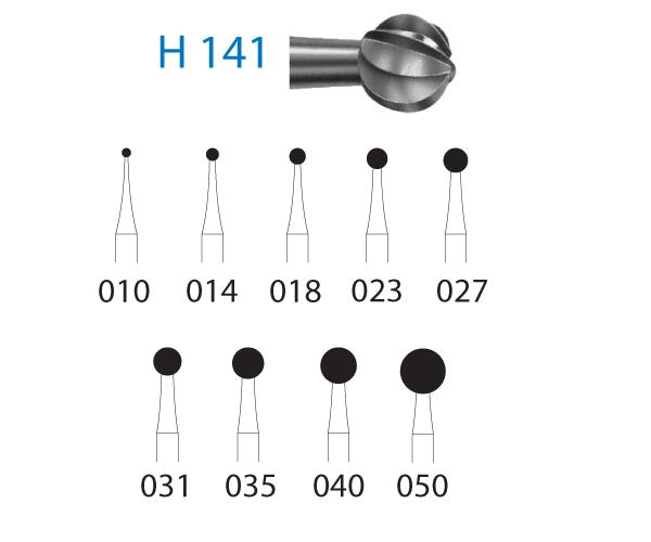 H141.105.035  KOMET FRESA C. TUNGSTENO BOLA PIEZA DE MANO LARGO ø 035  1 ud.