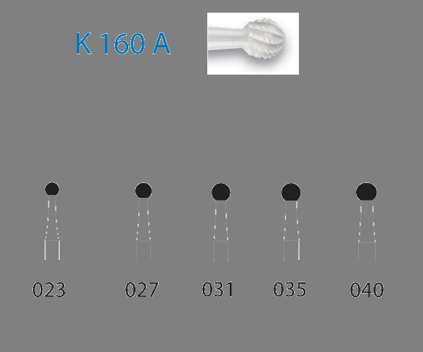 K160A.205.031  KOMET FRESA CERAMICA BOLA CONTRAANGULO LARGO ø 031  1 ud.