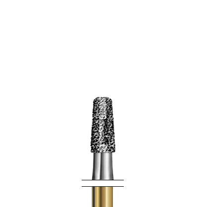 S6835KR.314.014 KOMET DIAMOND CUTTER CYLINDRICAL ROUNDED EDGE TURBINE ø 014 COARSE GRAIN S 5 pcs.
