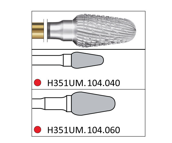 H351UM.104.040 KOMET TUNGSTEN ACORN HANDPIECE ø 040 - 1 unit