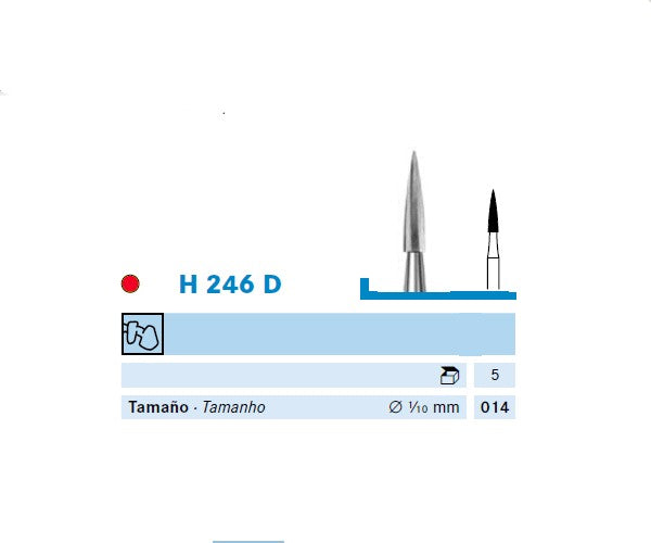 H246D.314.014 KOMET TUNGSTEN CUTTER TURBINE NEEDLE ø 014 - 5 units
