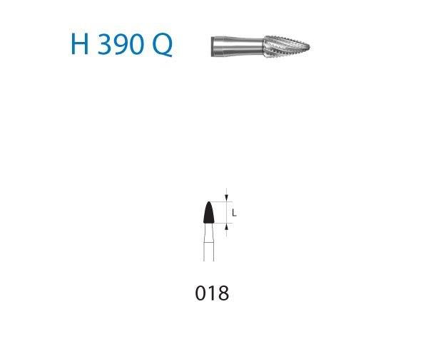 H390Q.314.018 KOMET STRAWBERRY C. TUNGSTEN GREEN TURBINE ø 018 5 units