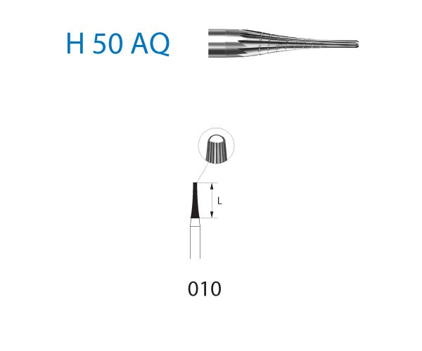H50AQ.314.010 KOMET TUNGSTEN CUTTER SPECIAL SHAPES TURBINE ø 010 5 units