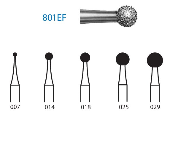 801EF.314.025 KOMET MADUIXA DIAMANT BOLA TURBINA ø 025 GRA EXTRA FI 5 u.