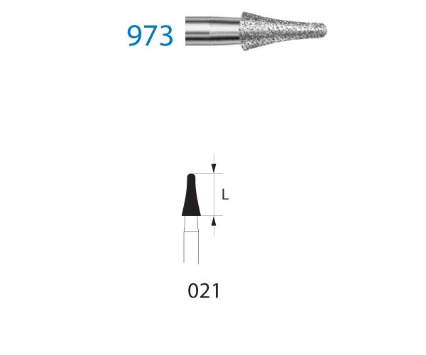 973.314.021 KOMET DIAMOND CUTTER SPECIAL SHAPES TURBINE ø 021 STANDARD GRAIN 5 units