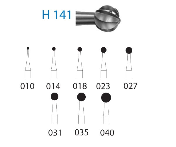 H141.206.035 KOMET MADUIXA C. TUNGSTÈ BOLA CONTRAANGULE XL ø 035 5 ut.