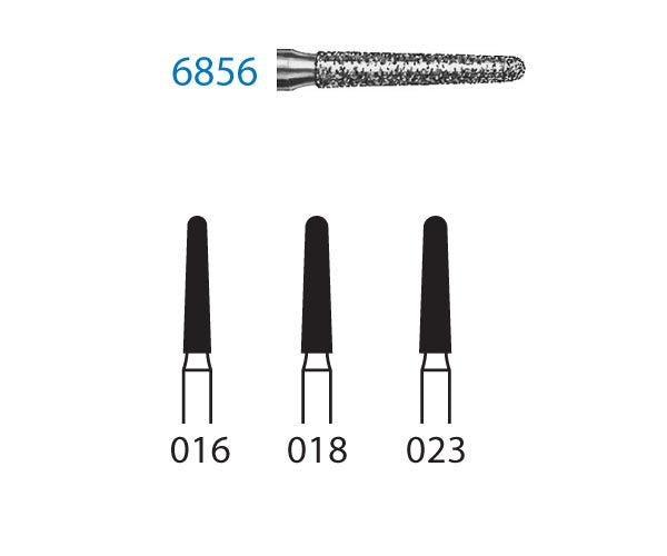 6856.310.023  KOMET FRESA DIAMANTE CONICA REDONDEADA 310 ø 023 GRANO GRUESO 5 ud.