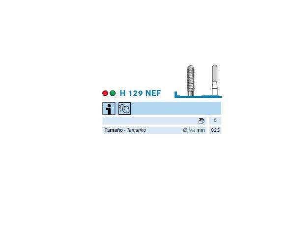 H129NEF.104.023 KOMET TUNGSTEN CYLINDRICAL ROUNDED END MILL FOR HANDPIECE ø 023 - 1 unit