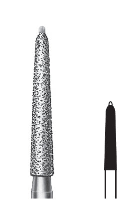 879KP.314.018  KOMET FRESA DIAMANTE TORPEDO CONICO PUNTA GUIA TURBINA ø 018 GRANO ESTANDAR 5 ud.