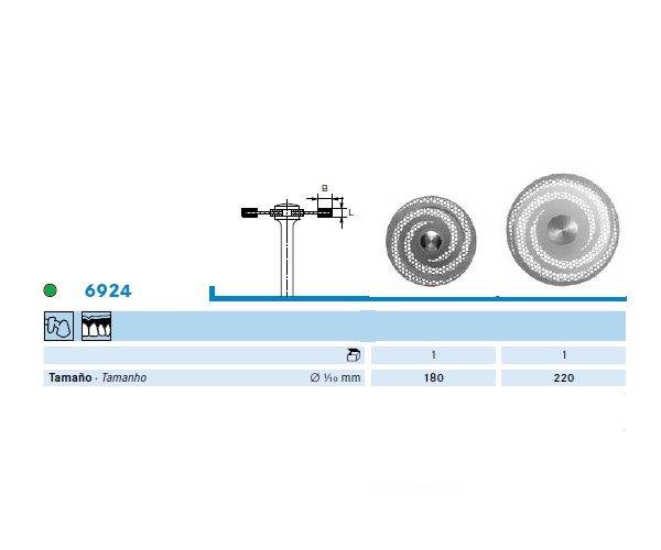 6924.104.220 KOMET RIGID DIAMOND DISC HANDPIECE ø 220 - 1 unit