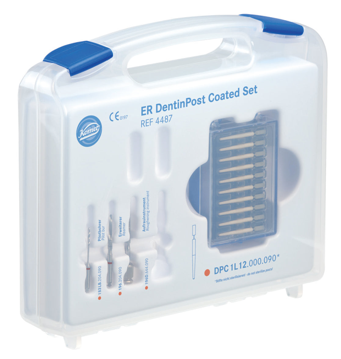 DENTINPOST COATED KOMET ER 4487.000.090 vermell kit