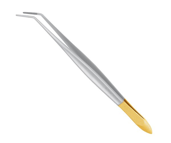CUSHING HU-FRIEDY TWEEZER curved permash 45º 18cm