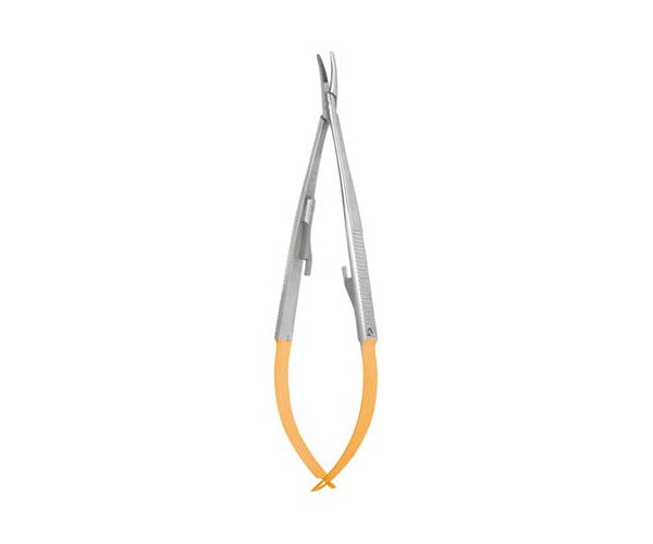 CASTROVIEJO HU-FRIEDY needle holder, round curved, 18cm
