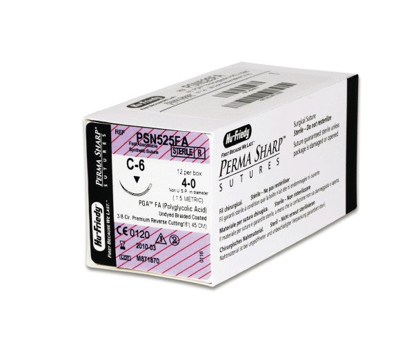 SUTURE HU-FRIEDY PGA colorless fa 4-0 6inv 3/8