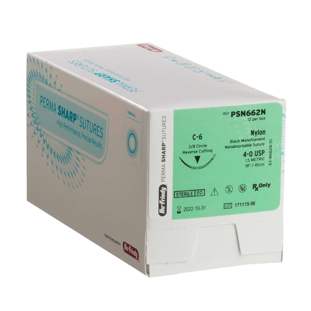 HU-FRIEDY SUTURE nylon 5-0 3 reverse 3/8