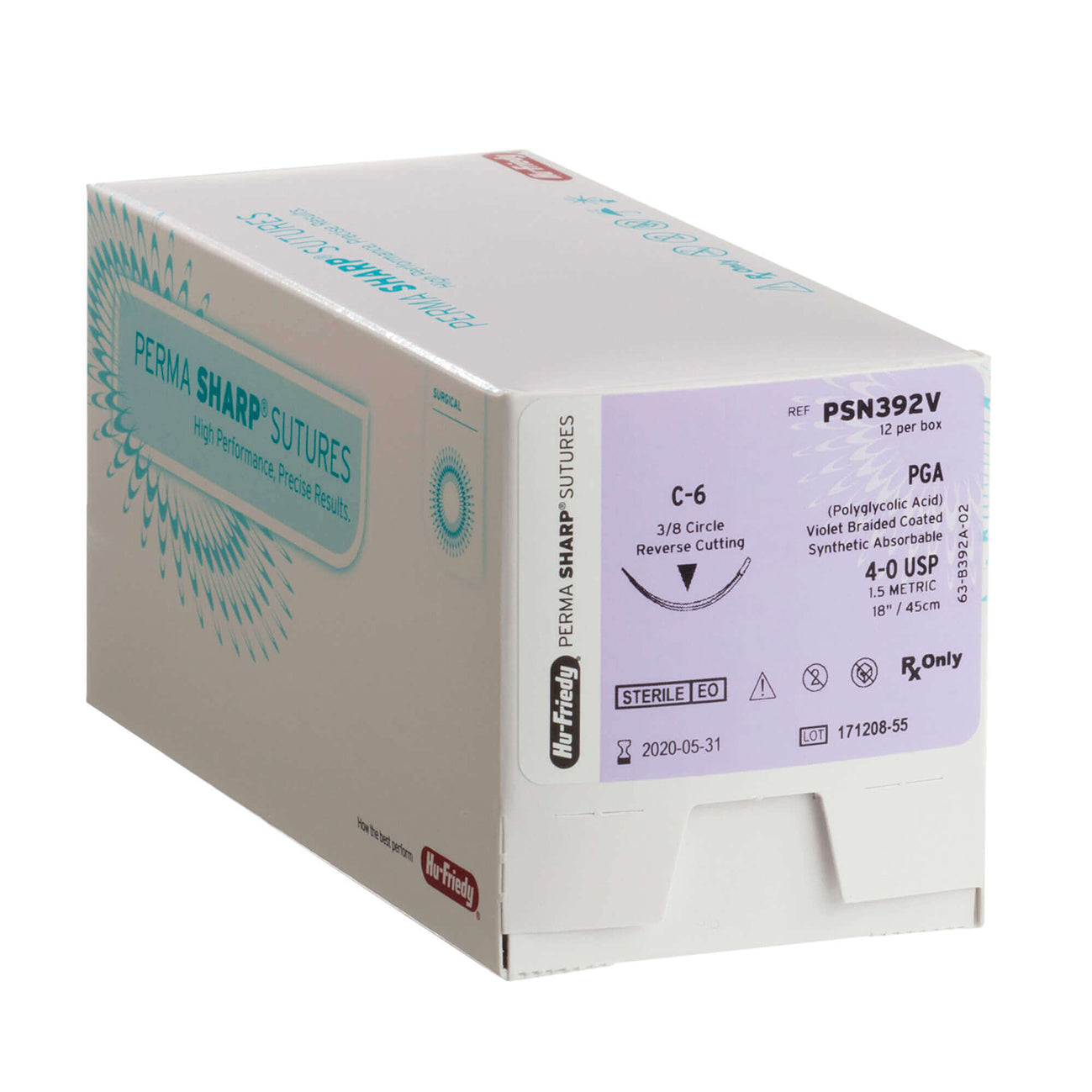 SUTURA HU-FRIEDY PGA incoloro 4-0 17 inverso 3/8