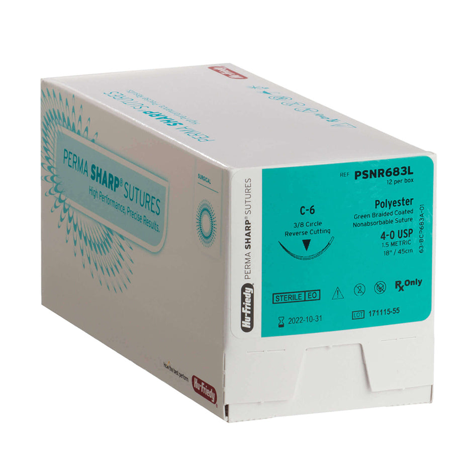 HU-FRIEDY SUTURE polyester 5-0 14 taper 1/2 cut