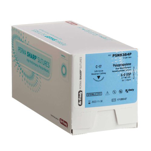 HU-FRIEDY SUTURE polypropylene 7-0 1 reverse 3/8