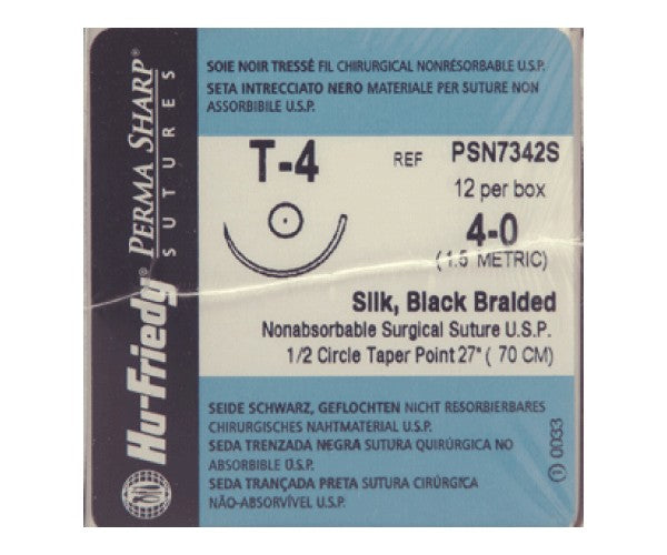HU-FRIEDY SUTURE silk 70cm 4-0 4 taper 1/2