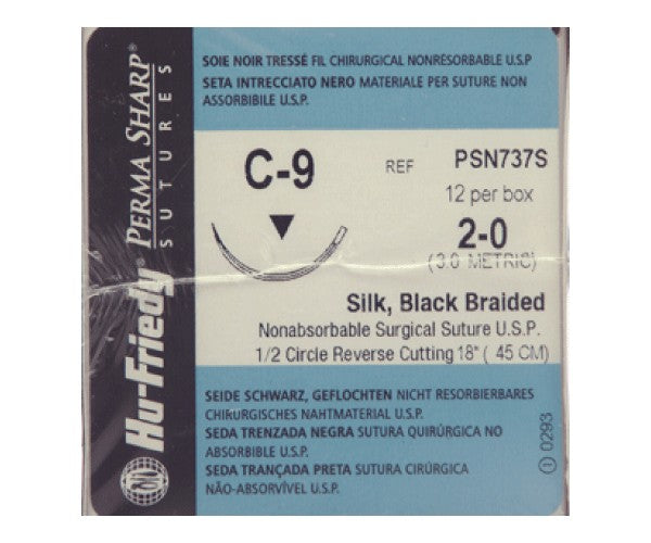 HU-FRIEDY SUTURE silk 2-0 9 reverse 1/2