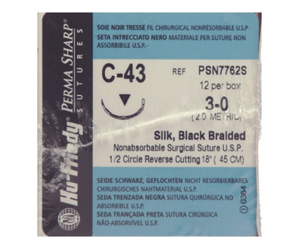 HU-FRIEDY SUTURE silk 3-0 43 reverse 1/2