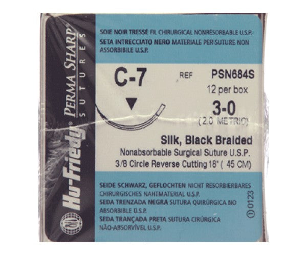 SUTURA HU-FRIEDY seda 3-0 7 inverso 3/8