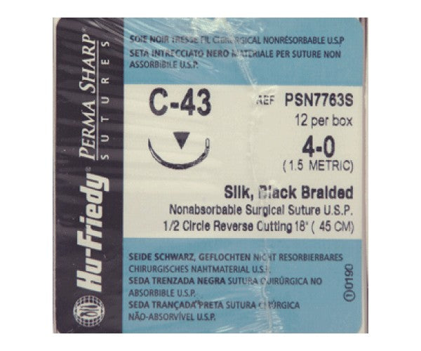 SUTURA HU-FRIEDY seda 4-0 43 inverso 1/2