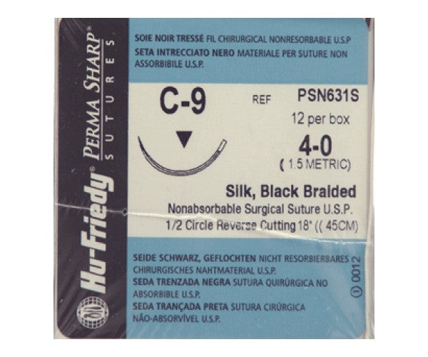 HU-FRIEDY SUTURE silk 4-0 9 reverse 1/2